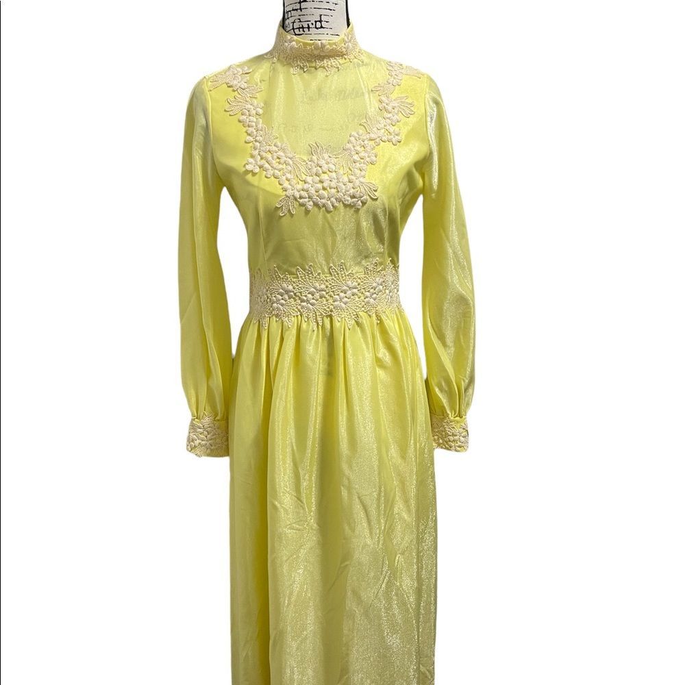 Vintage maxi yellow dress